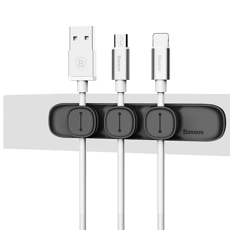 Baseus Magnetic protector Cable Clip Desktop Tidy Cable Organizer USB Charger Cable Holder Cable management