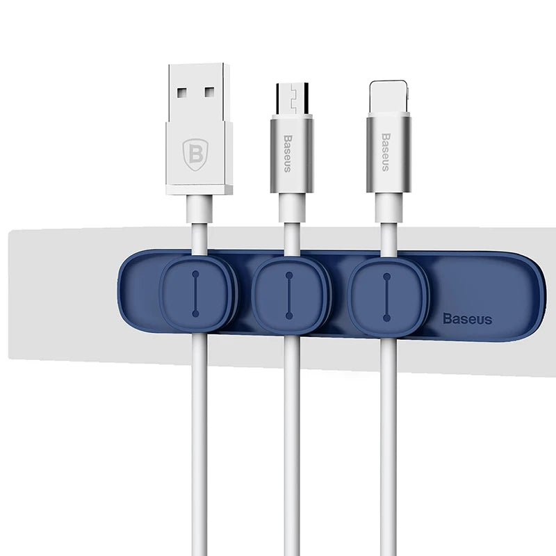 Baseus Magnetic protector Cable Clip Desktop Tidy Cable Organizer USB Charger Cable Holder Cable management