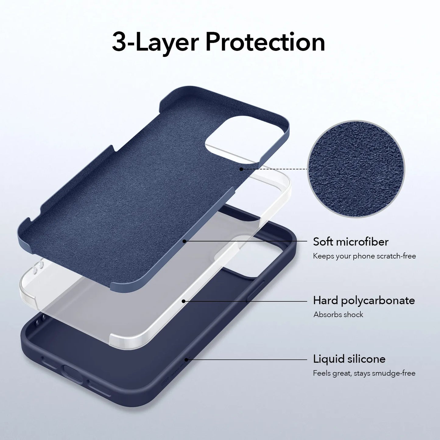 ESR for iPhone 12 / 12 Pro Cloud Soft Case for iPhone 12 Pro Max Super Liquid Silicone Rubber Yippee Cover for iPhone 12 mini