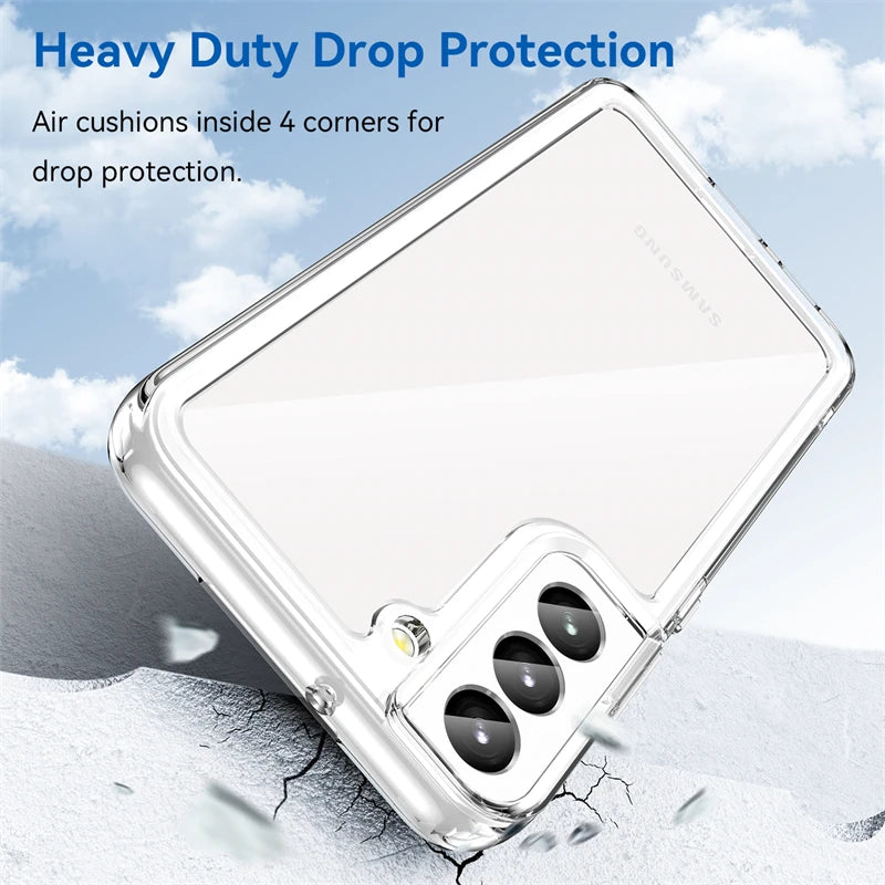 For Samsung S24 Ultra Case Cover Samsung Galaxy S24 S23 Ultra Plus Shockproof Clear Transparent Colour Fundas Samsung S24 Ultra