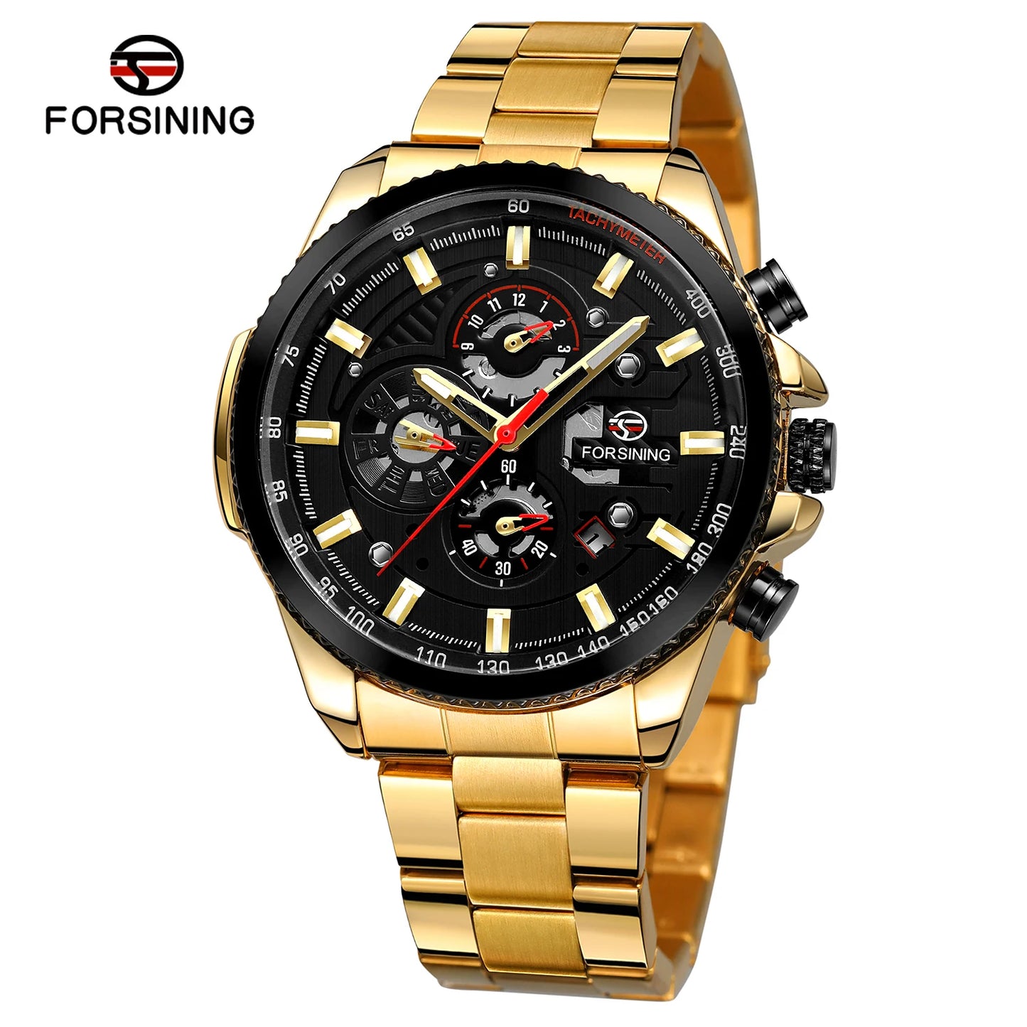 2024 Sport Waterproof Big Dial Mechanical Watches Luxury Stainless Steel Watch For Men Multifunctional Automatic Date Wristwatch