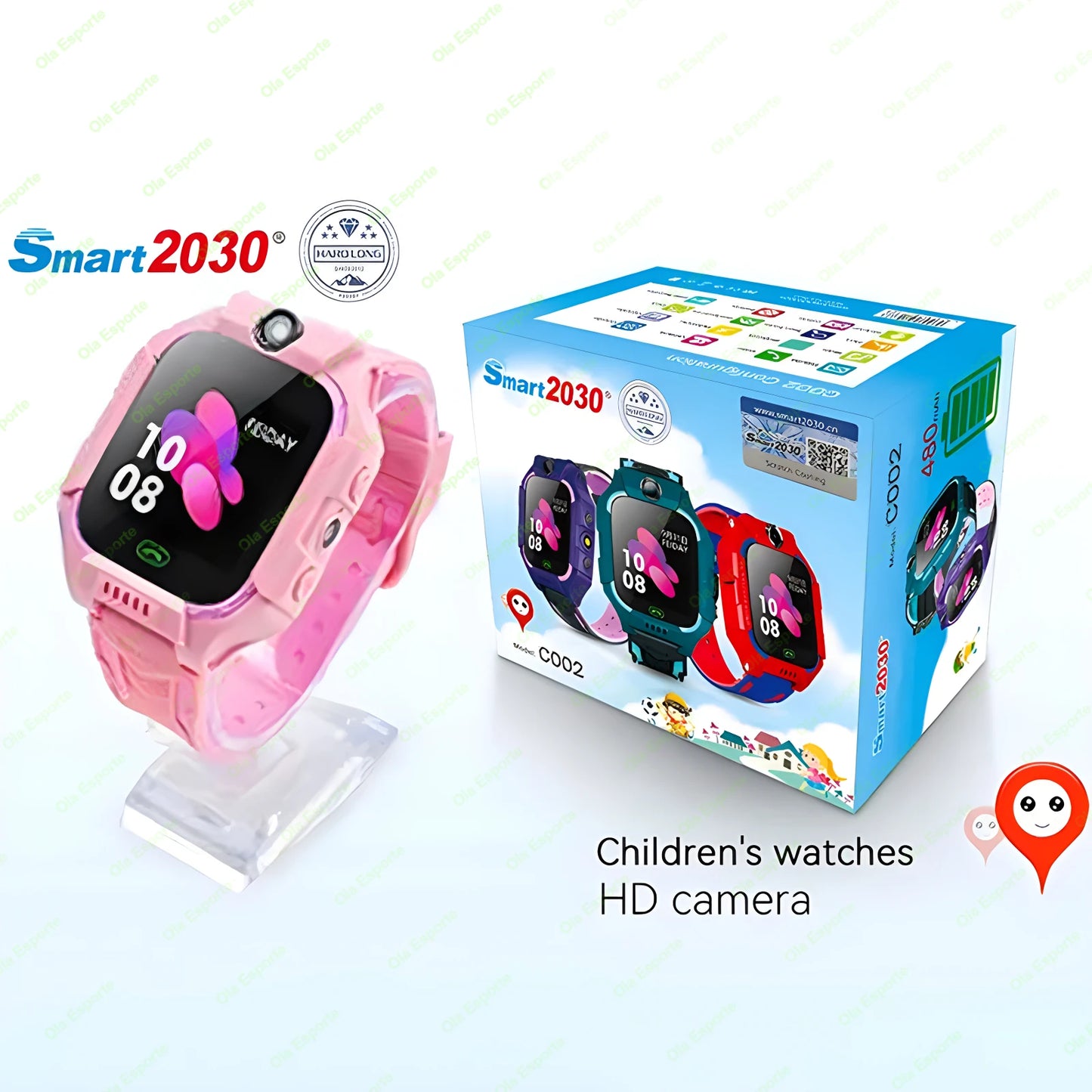 2025 Kid Smart Watch Sim Card For Children SOS Call Phone Camera Voice Chat Photo Smartwatch Boy Girl Security Protection Gift