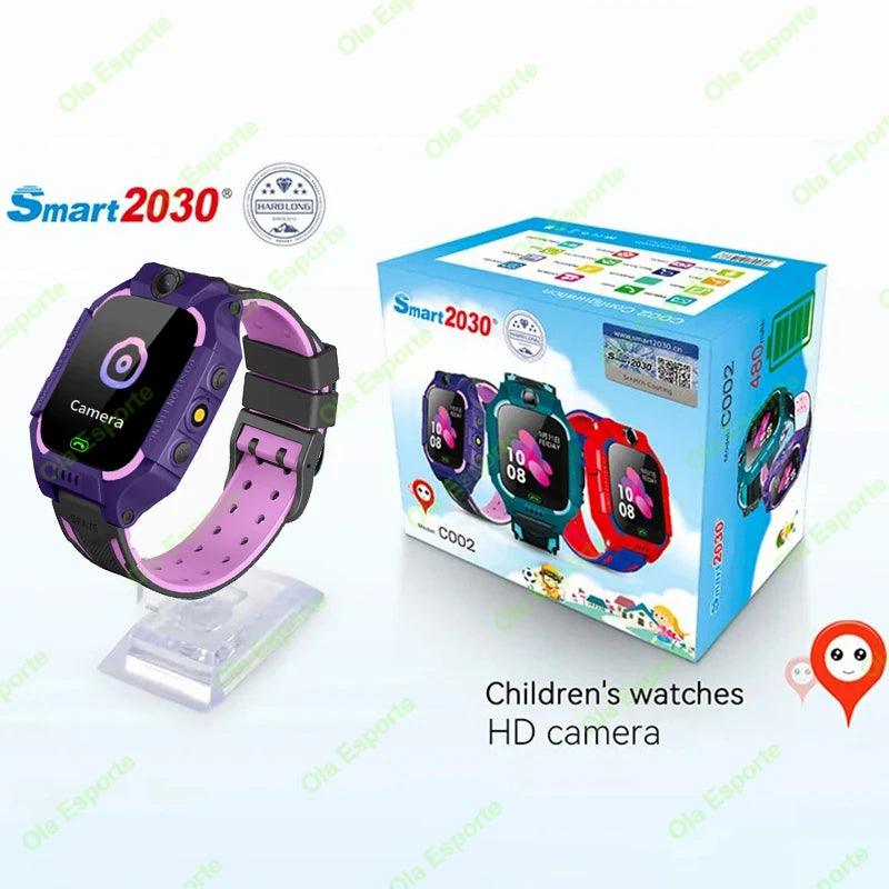 2025 Kid Smart Watch Sim Card For Children SOS Call Phone Camera Voice Chat Photo Smartwatch Boy Girl Security Protection Gift