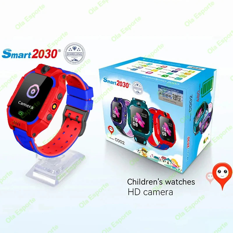 2025 Kid Smart Watch Sim Card For Children SOS Call Phone Camera Voice Chat Photo Smartwatch Boy Girl Security Protection Gift