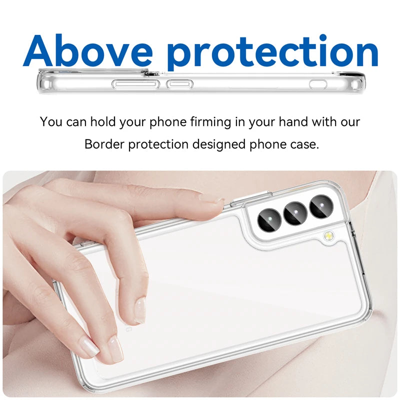 For Samsung S24 Ultra Case Cover Samsung Galaxy S24 S23 Ultra Plus Shockproof Clear Transparent Colour Fundas Samsung S24 Ultra