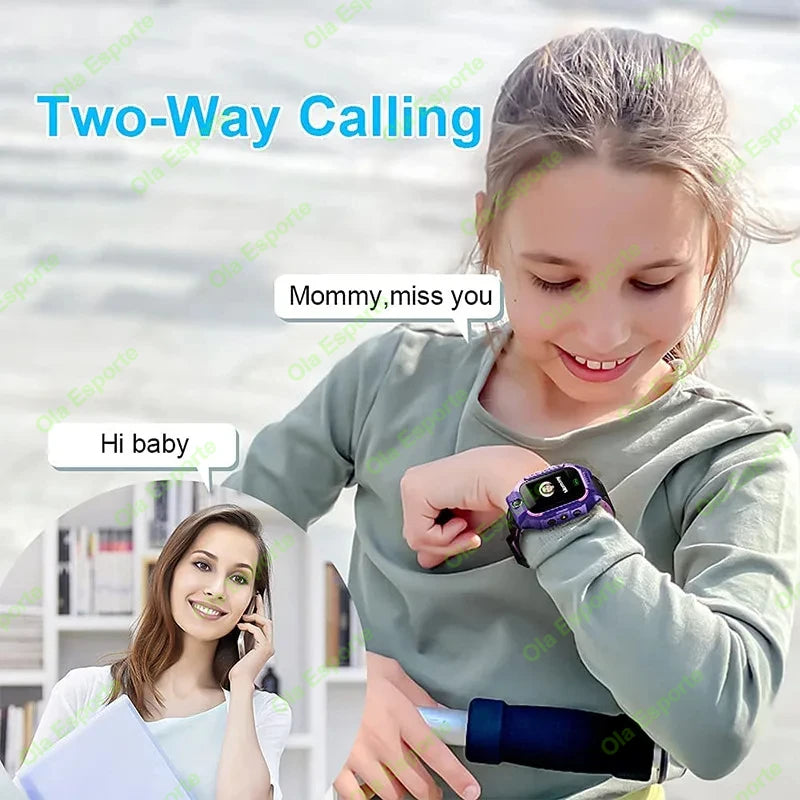 2025 Kid Smart Watch Sim Card For Children SOS Call Phone Camera Voice Chat Photo Smartwatch Boy Girl Security Protection Gift
