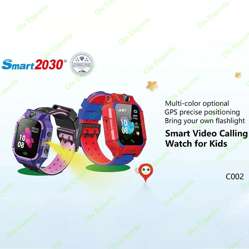 2025 Kid Smart Watch Sim Card For Children SOS Call Phone Camera Voice Chat Photo Smartwatch Boy Girl Security Protection Gift