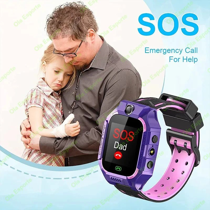 2025 Kid Smart Watch Sim Card For Children SOS Call Phone Camera Voice Chat Photo Smartwatch Boy Girl Security Protection Gift