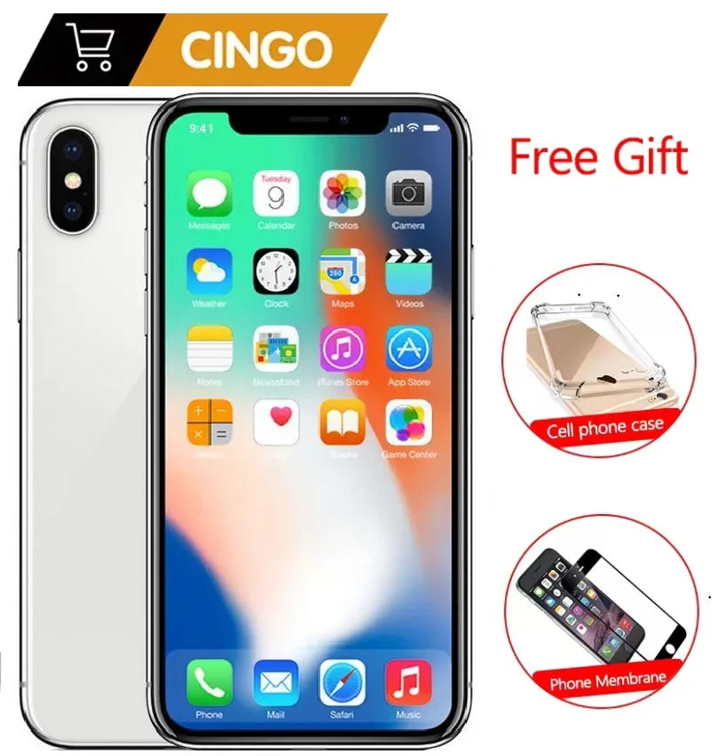 Original iPhone X 3GB RAM 64GB 256GB ROM 5.8" iOS Hexa core 12.0MP Unlocked LTE Mobile Phone iphonex iphone x