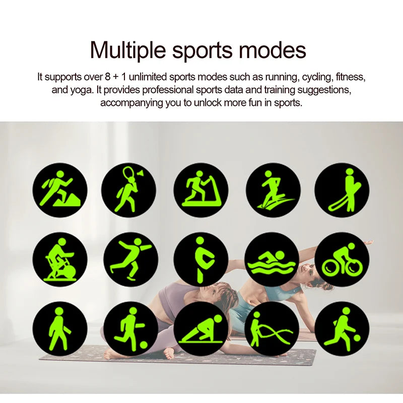 LIGE 2025 Smart Watch Ladies Full Touch Screen Sports Fitness Watch IP68 Waterproof Bluetooth For Android iOS Smartwatch Female