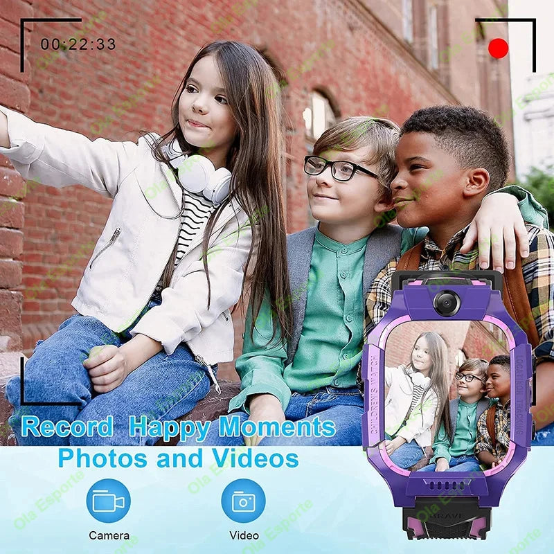 2025 Kid Smart Watch Sim Card For Children SOS Call Phone Camera Voice Chat Photo Smartwatch Boy Girl Security Protection Gift