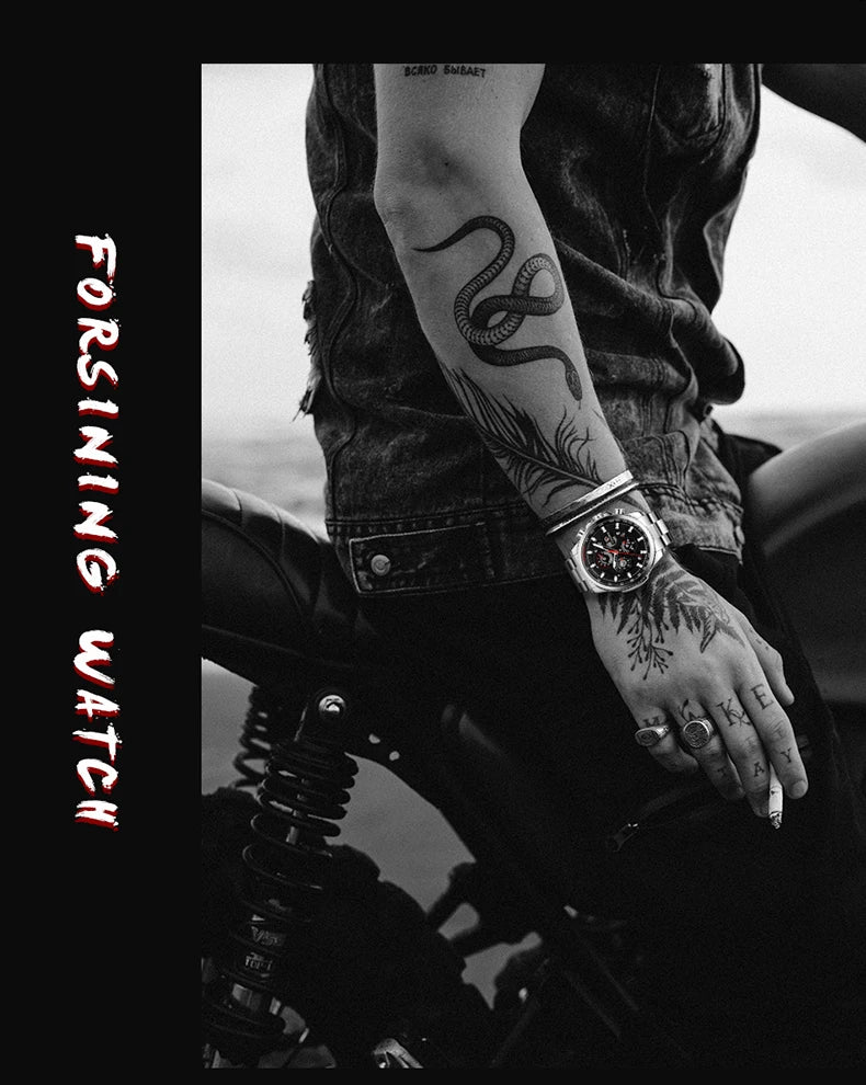 2024 Sport Waterproof Big Dial Mechanical Watches Luxury Stainless Steel Watch For Men Multifunctional Automatic Date Wristwatch
