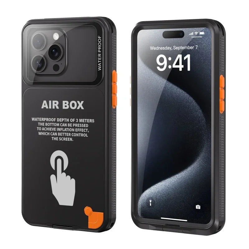 IP68 Waterproof Phone Case For iPhone 16 15 14 13 12 Pro Max Plus Underwater Taking Shockproof Dustproof Swimming Diving Cover