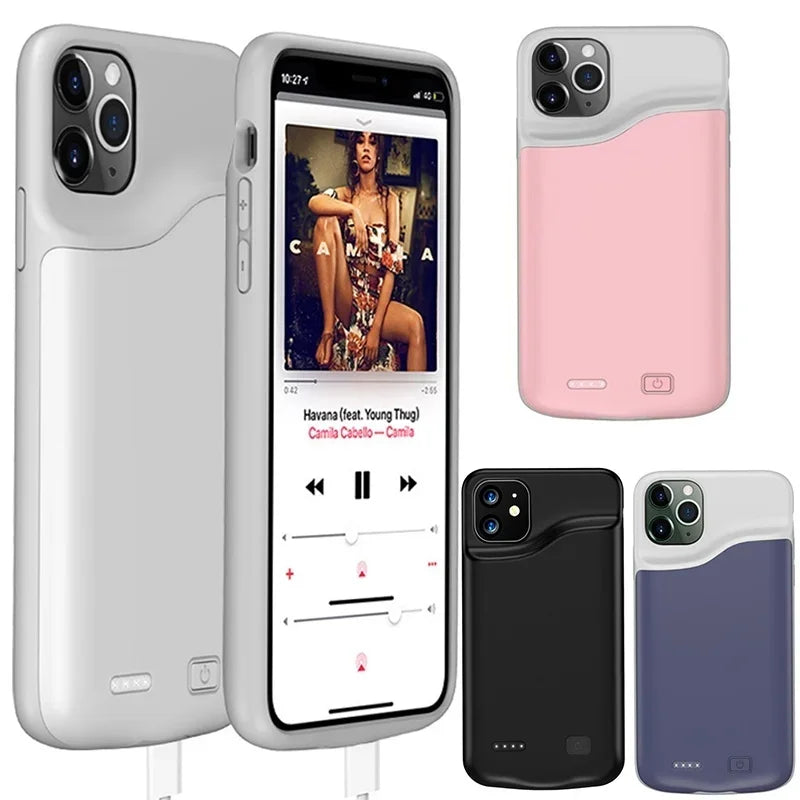 6800mAh Battery Case for iPhone 12 Pro 11 Pro Max Power Bank Charging Charger Cover for iPhone XS Max XR 7 8 Plus 6s SE 2020