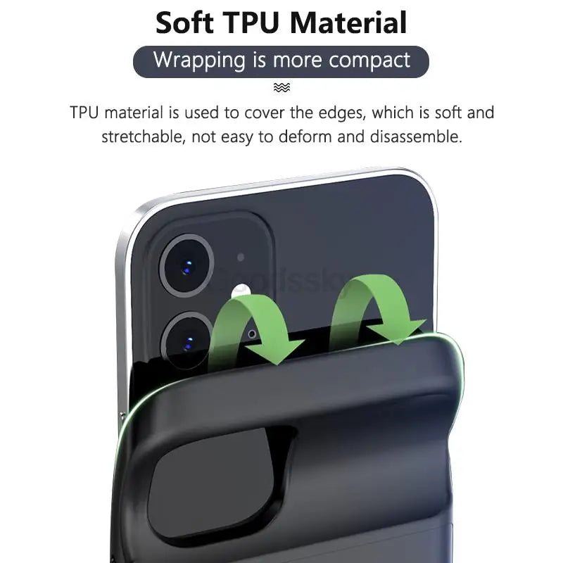 Battery Charger Cases For iPhone 12 13 14 Pro Max 14 Plus Power Case For iPhone 12 13 Mini Extenal Battery charging PowerBank