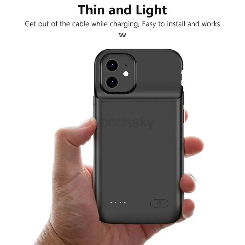 Battery Charger Cases For iPhone 12 13 14 Pro Max 14 Plus Power Case For iPhone 12 13 Mini Extenal Battery charging PowerBank