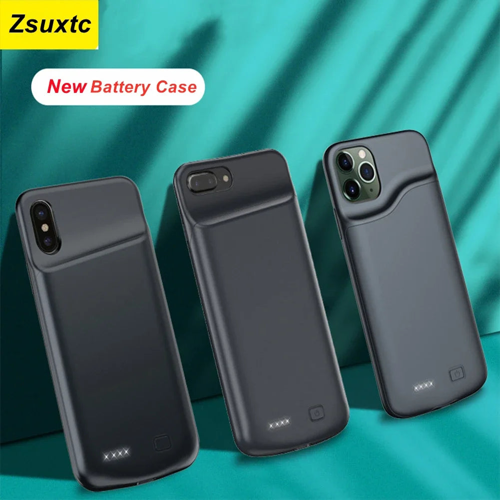 6800mAh Battery Case for iPhone 12 Pro 11 Pro Max Power Bank Charging Charger Cover for iPhone XS Max XR 7 8 Plus 6s SE 2020