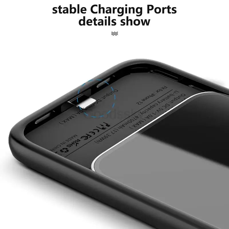 Battery Charger Cases For iPhone 12 13 14 Pro Max 14 Plus Power Case For iPhone 12 13 Mini Extenal Battery charging PowerBank