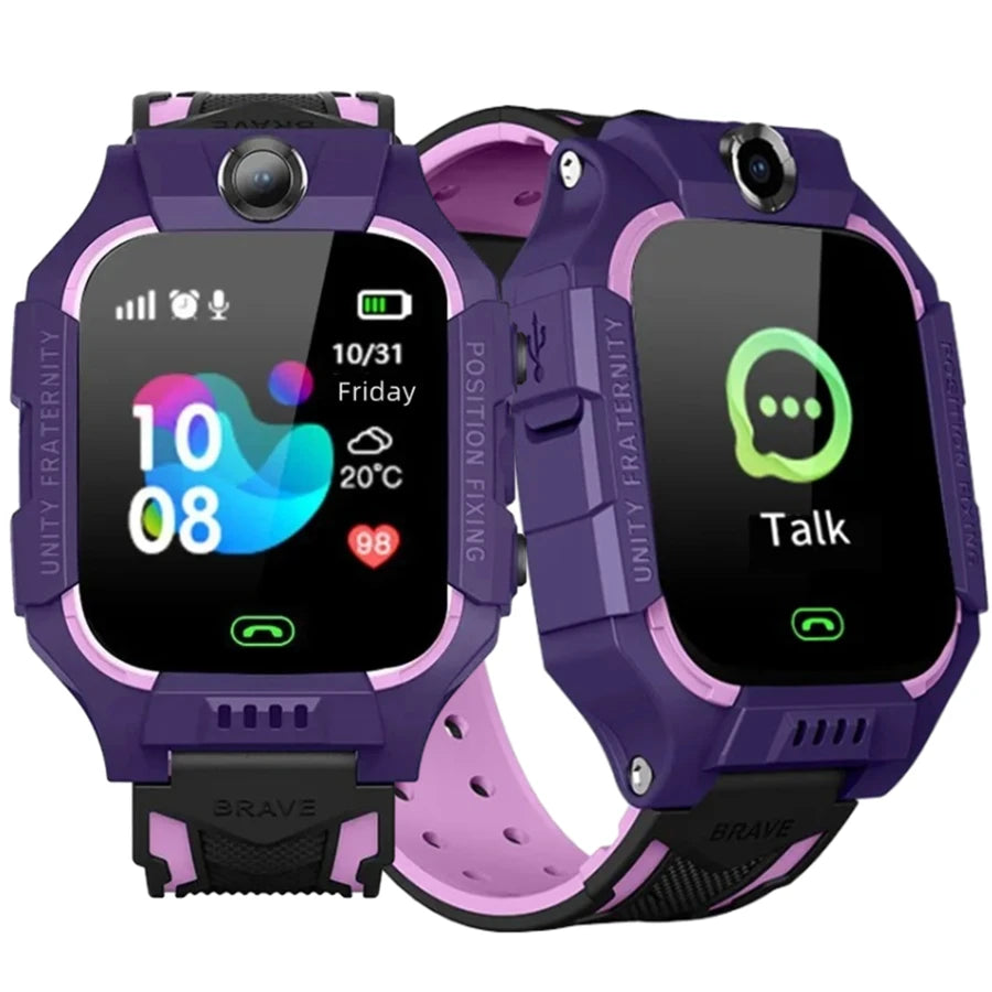 Smart Watch For Kid SOS Call Children Watches Sim Card Location Tracker Smartwatch Alarm Clock Calculator Game Camera Flashlight