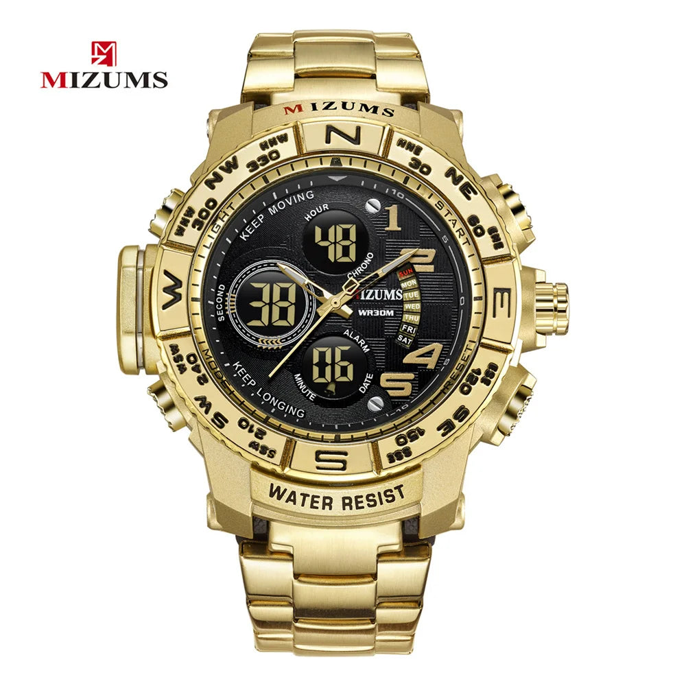 Men's Sport Watches Top Brand Luxury Steel Strap Digital Led Electronic Waterproof Wristwatch Military Clock Relogio Masculino