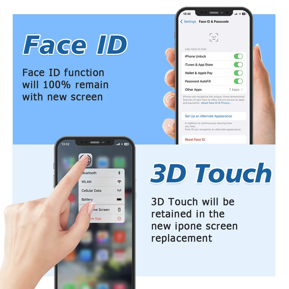 OLED For iPhone X LCD Display Touch Screen Digitizer Assembly No Dead Pixels for iPhone X Screen Replacement OLED GX