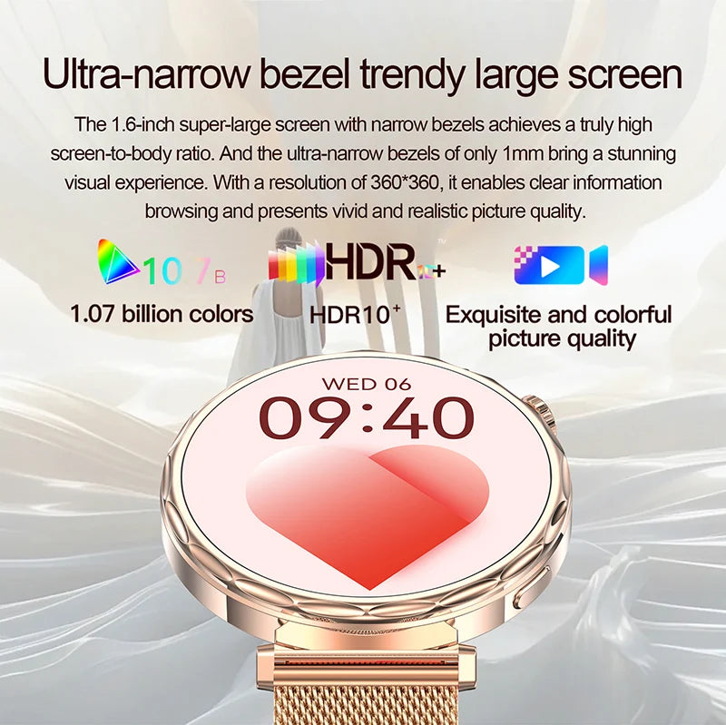 LIGE 2025 Smart Watch Ladies Full Touch Screen Sports Fitness Watch IP68 Waterproof Bluetooth For Android iOS Smartwatch Female