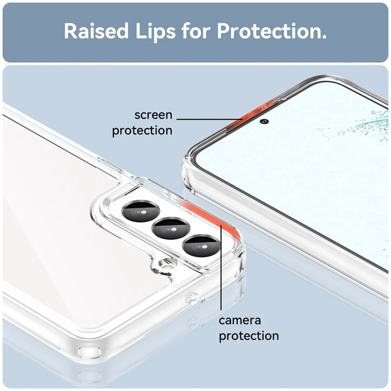 For Samsung S24 Ultra Case Cover Samsung Galaxy S24 S23 Ultra Plus Shockproof Clear Transparent Colour Fundas Samsung S24 Ultra