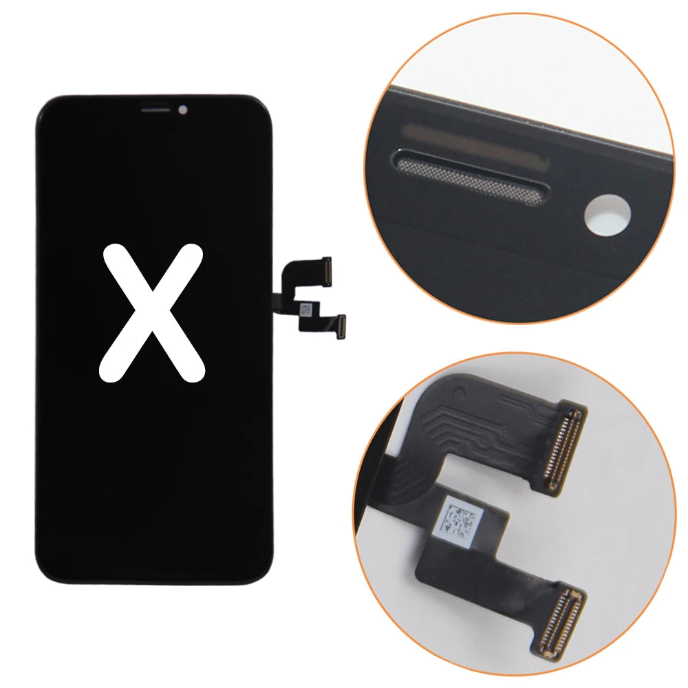 OLED For iPhone X LCD Display Touch Screen Digitizer Assembly No Dead Pixels for iPhone X Screen Replacement OLED GX