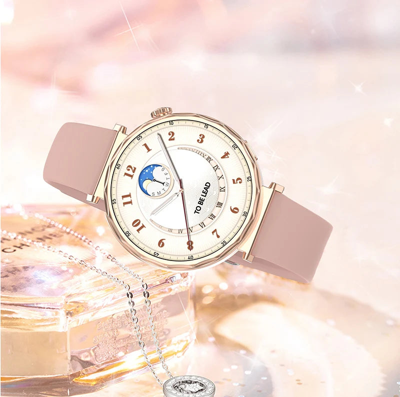 LIGE 2025 Smart Watch Ladies Full Touch Screen Sports Fitness Watch IP68 Waterproof Bluetooth For Android iOS Smartwatch Female