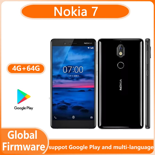Nokia 7 4G Smartphone 5.2 Inches 4G 64G 16MP Camera  Dual SIM Android Smartphone Unlocked Used Phone