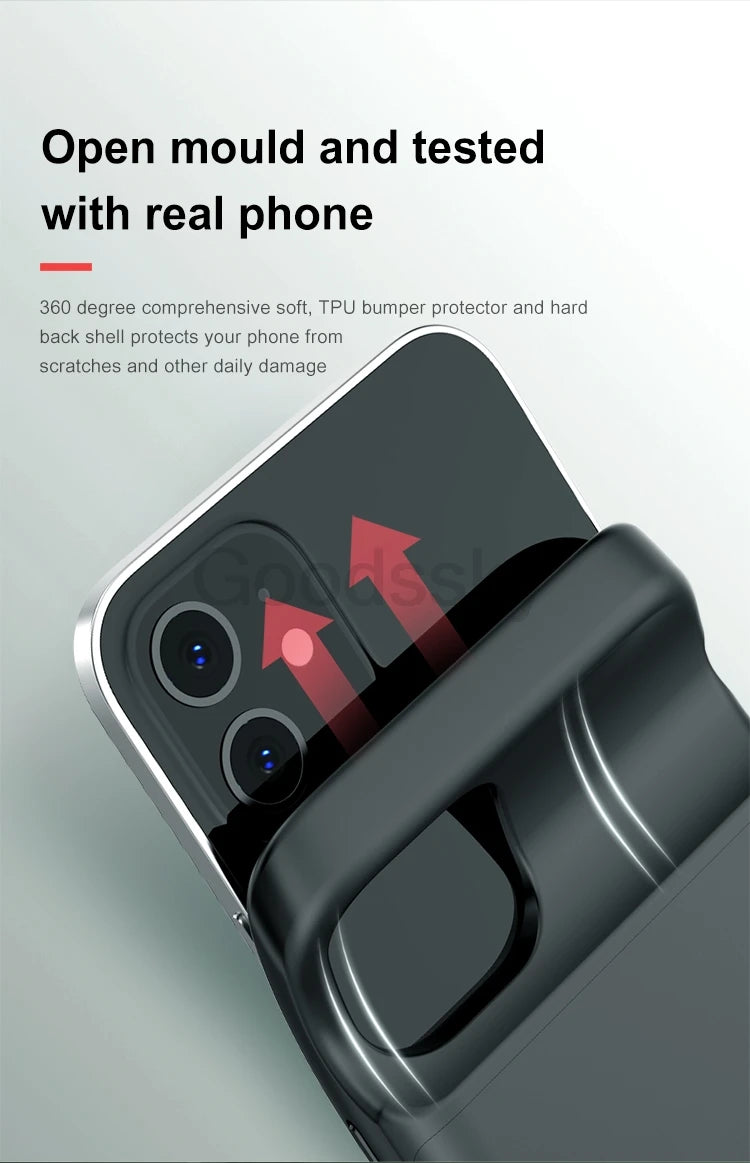Battery Charger Cases For iPhone 12 13 14 Pro Max 14 Plus Power Case For iPhone 12 13 Mini Extenal Battery charging PowerBank