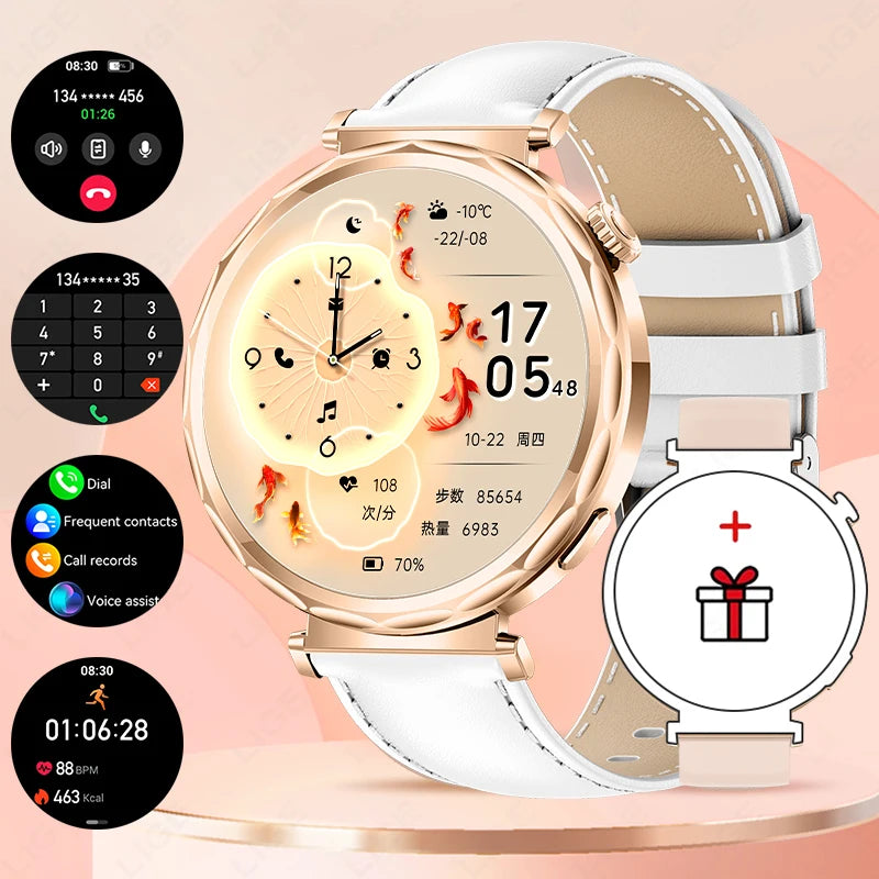 LIGE 2025 Smart Watch Ladies Full Touch Screen Sports Fitness Watch IP68 Waterproof Bluetooth For Android iOS Smartwatch Female