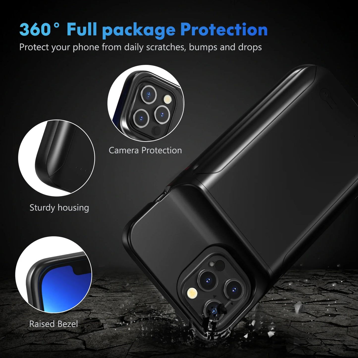 Battery Charger Cases For iPhone 12 13 14 Pro Max 14 Plus Power Case For iPhone 12 13 Mini Extenal Battery charging PowerBank