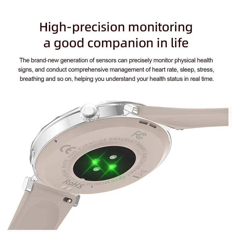LIGE 2025 Smart Watch Ladies Full Touch Screen Sports Fitness Watch IP68 Waterproof Bluetooth For Android iOS Smartwatch Female
