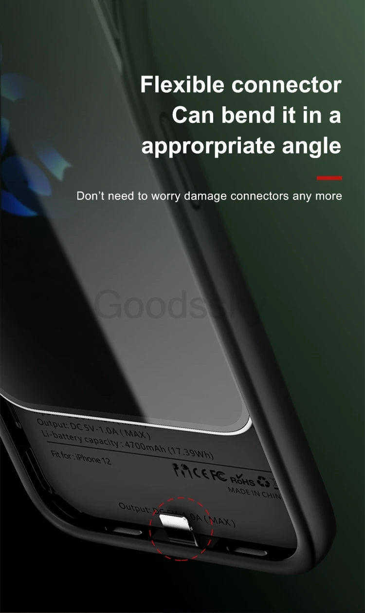 Battery Charger Cases For iPhone 12 13 14 Pro Max 14 Plus Power Case For iPhone 12 13 Mini Extenal Battery charging PowerBank