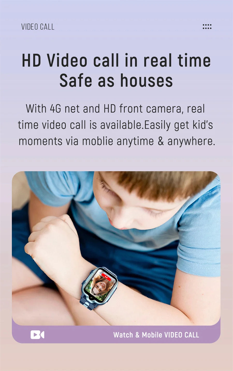 Xiaomi Mijia Kid Smart Watch 4G Children Video Call GPS SOS SIM Sports Bracelet Alarm Clock Kids Sound Smarwatch for Android IOS