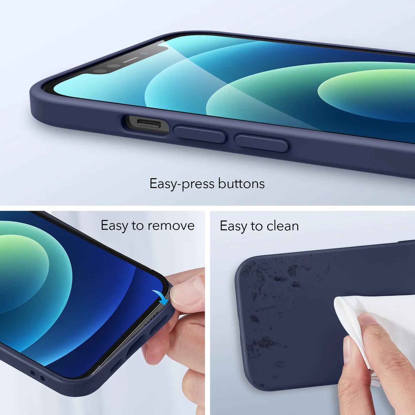 ESR for iPhone 12 / 12 Pro Cloud Soft Case for iPhone 12 Pro Max Super Liquid Silicone Rubber Yippee Cover for iPhone 12 mini