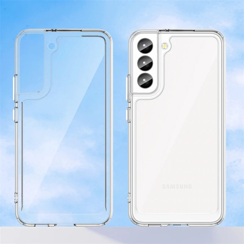 For Samsung S24 Ultra Case Cover Samsung Galaxy S24 S23 Ultra Plus Shockproof Clear Transparent Colour Fundas Samsung S24 Ultra