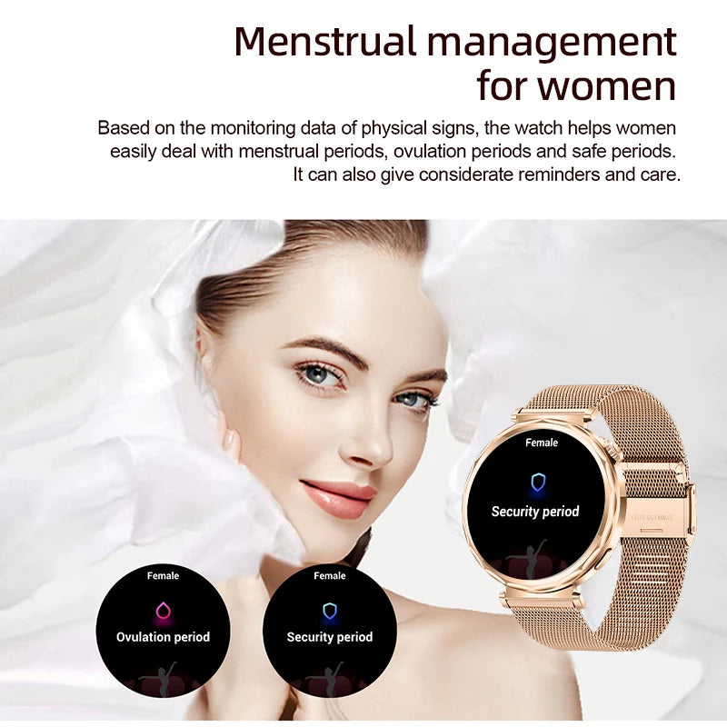 LIGE 2025 Smart Watch Ladies Full Touch Screen Sports Fitness Watch IP68 Waterproof Bluetooth For Android iOS Smartwatch Female