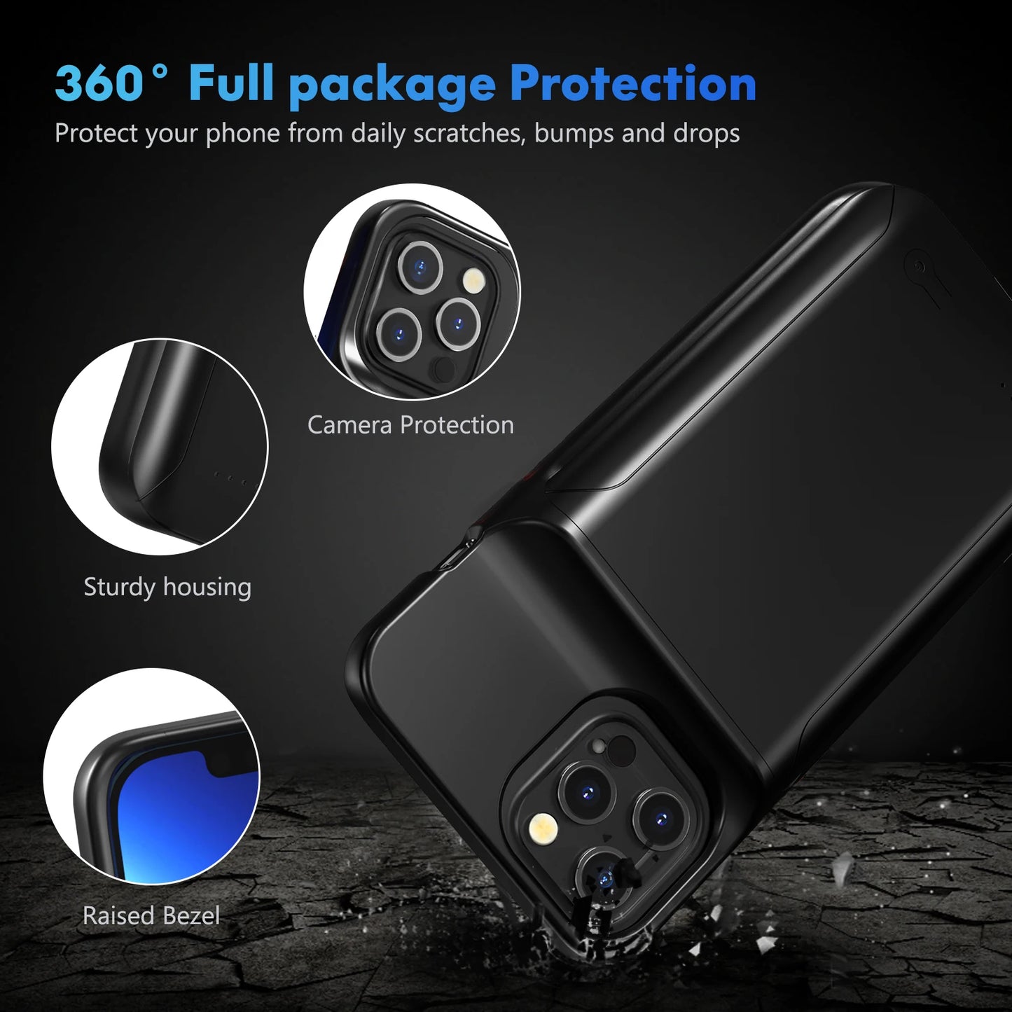 Battery Charger Cases For iPhone 12 13 14 Pro Max 14 Plus Power Case For iPhone 12 13 Mini Extenal Battery charging PowerBank