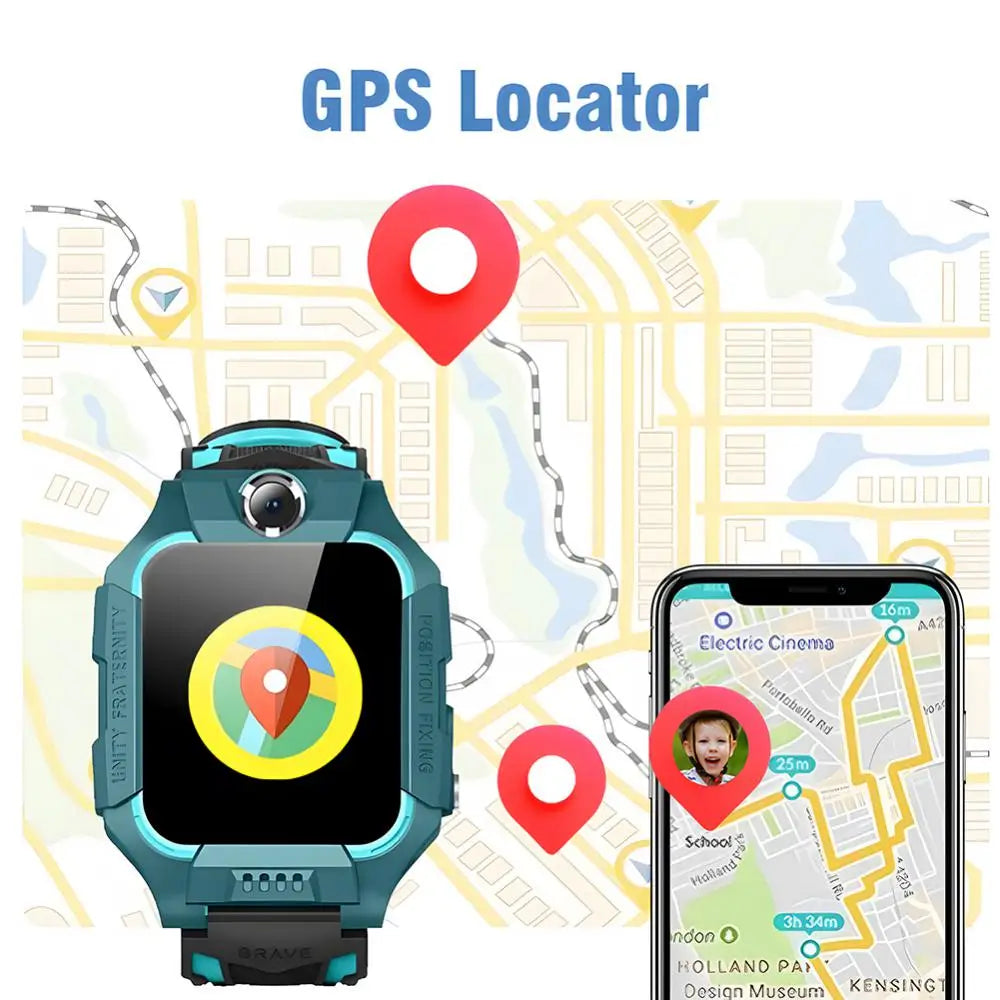 Kids Smart Watche GPS Video Call SOS IP67 Waterproof Children Smartwatch Camera Monitor Tracker Location Watch For Boys Girls