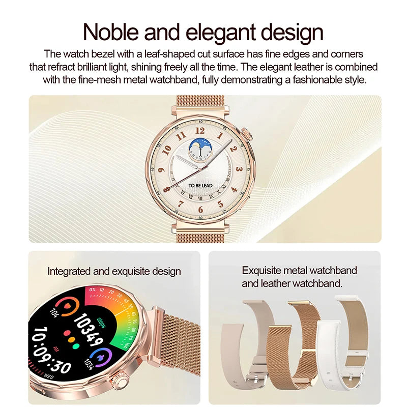 LIGE 2025 Smart Watch Ladies Full Touch Screen Sports Fitness Watch IP68 Waterproof Bluetooth For Android iOS Smartwatch Female