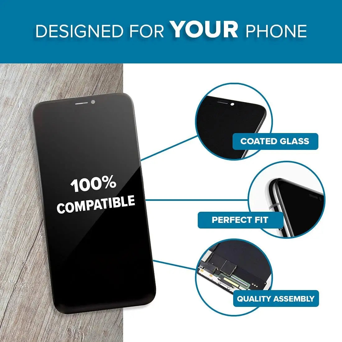 OLED Pantalla for iphone X LCD Display Touch Screen Digitizer Assembly for iPhone X LCD Replacement