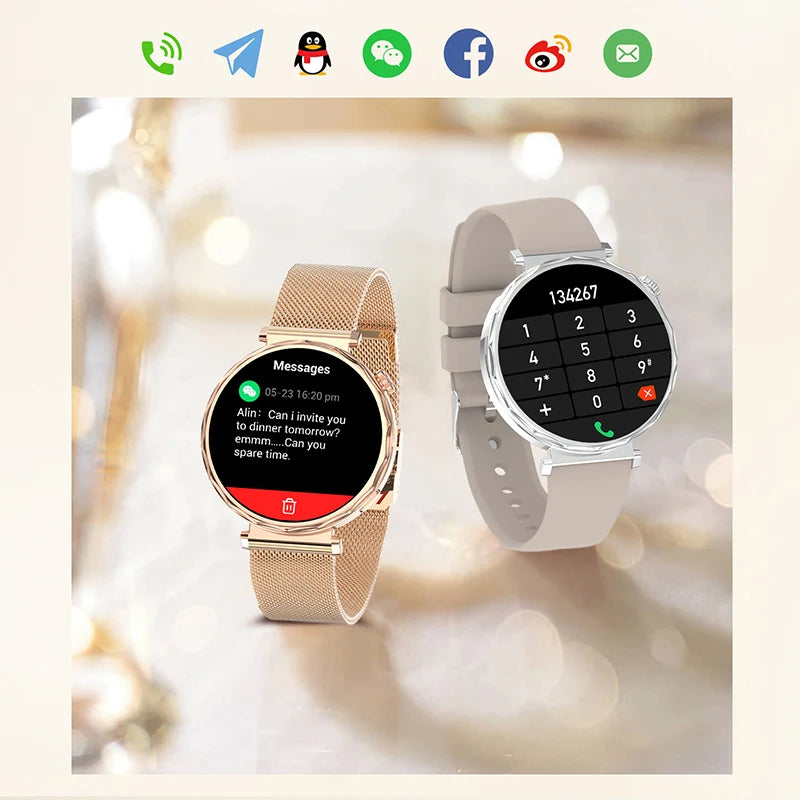 LIGE 2025 Smart Watch Ladies Full Touch Screen Sports Fitness Watch IP68 Waterproof Bluetooth For Android iOS Smartwatch Female