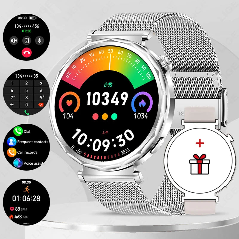 LIGE 2025 Smart Watch Ladies Full Touch Screen Sports Fitness Watch IP68 Waterproof Bluetooth For Android iOS Smartwatch Female