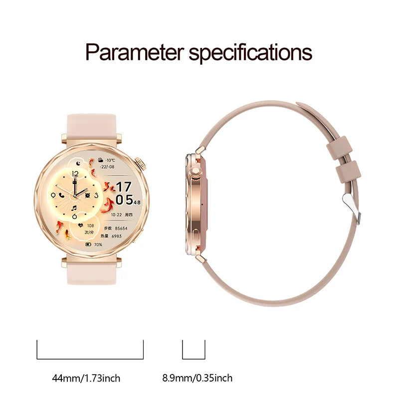 LIGE 2025 Smart Watch Ladies Full Touch Screen Sports Fitness Watch IP68 Waterproof Bluetooth For Android iOS Smartwatch Female