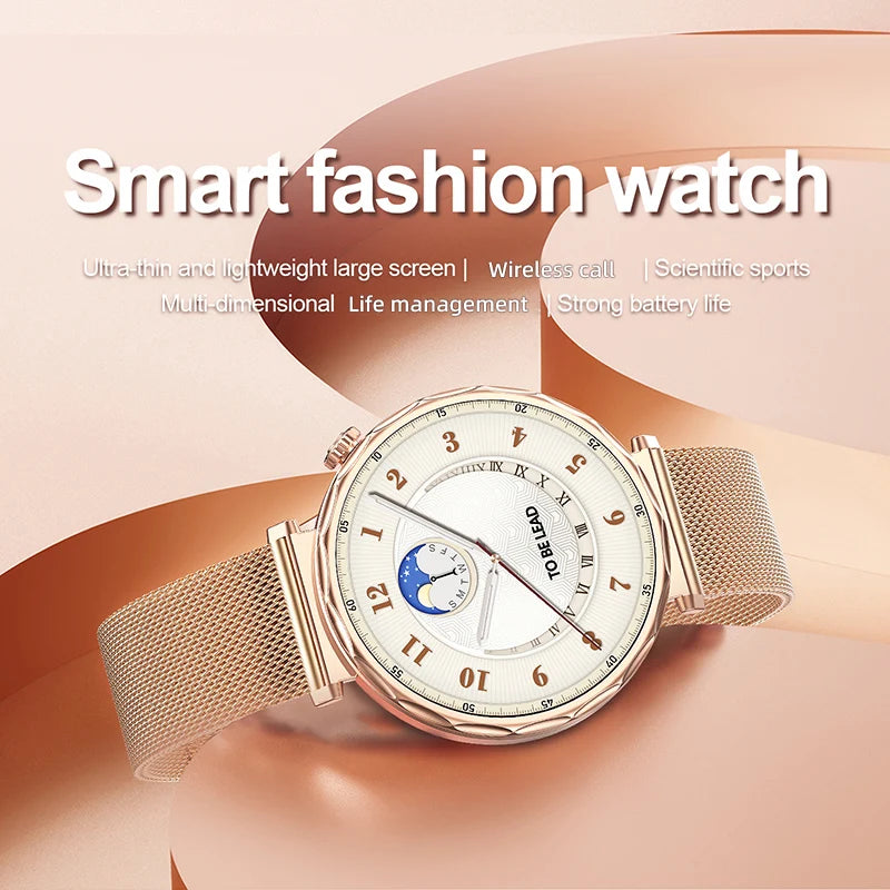 LIGE 2025 Smart Watch Ladies Full Touch Screen Sports Fitness Watch IP68 Waterproof Bluetooth For Android iOS Smartwatch Female