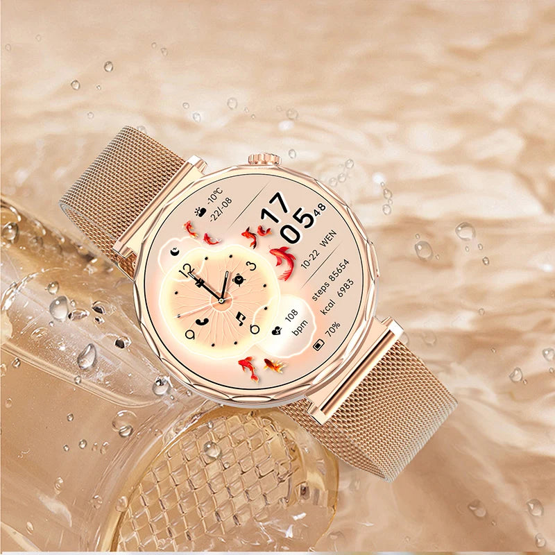LIGE 2025 Smart Watch Ladies Full Touch Screen Sports Fitness Watch IP68 Waterproof Bluetooth For Android iOS Smartwatch Female