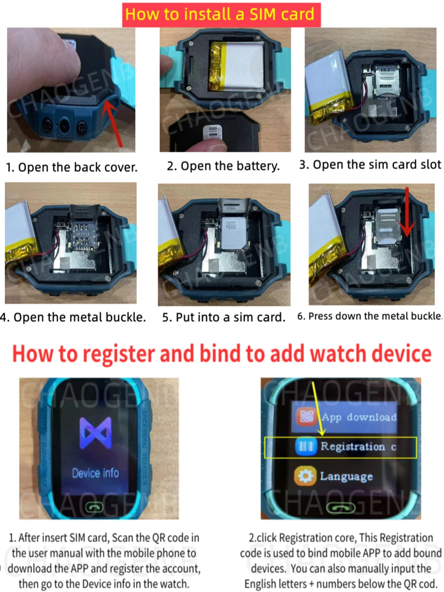 Smart Watch For Kid SOS Call Children Watches Sim Card Location Tracker Smartwatch Alarm Clock Calculator Game Camera Flashlight
