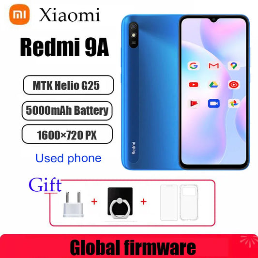 Xiaomi Redmi 9A Smartphone 4G celular android  4GB 64GB 5000mAh 13MP MTK Helio G25 smartphone  used phone